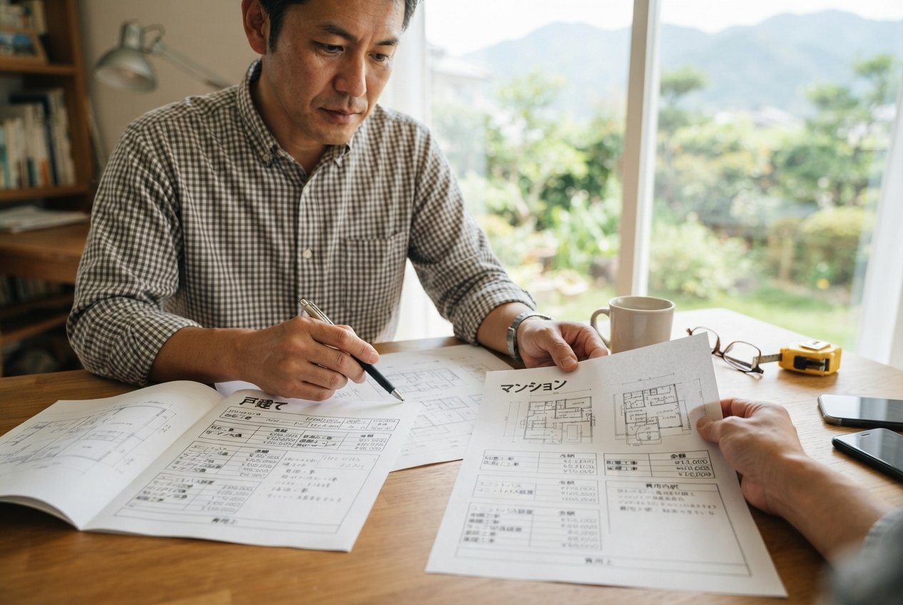 戸建てとマンションの違いのイメージ